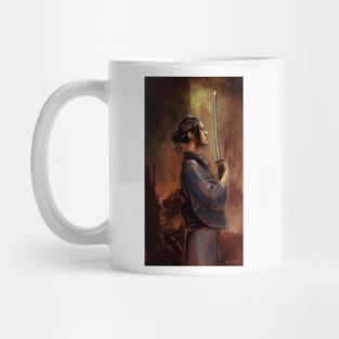 samurai girl sketch Mug